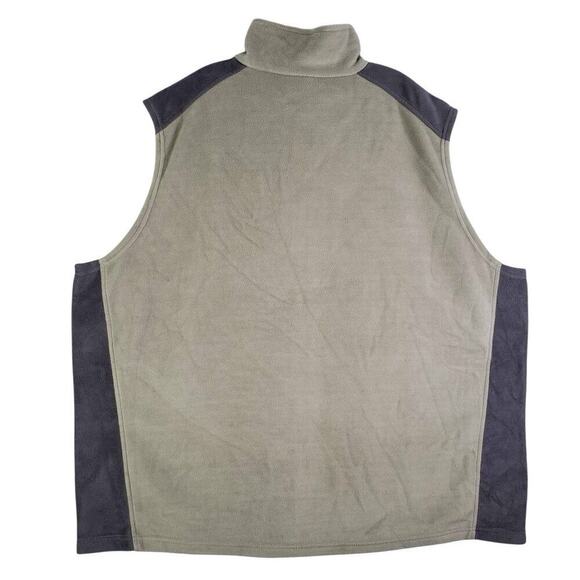 Columbia Fleece Vest Green Black Full Zip Outdoor Men’s Size 4XT Big Tall - Picture 3 of 9